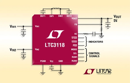 Linear推出双输入、宽电压范围同步降压-升压型 DC/DC