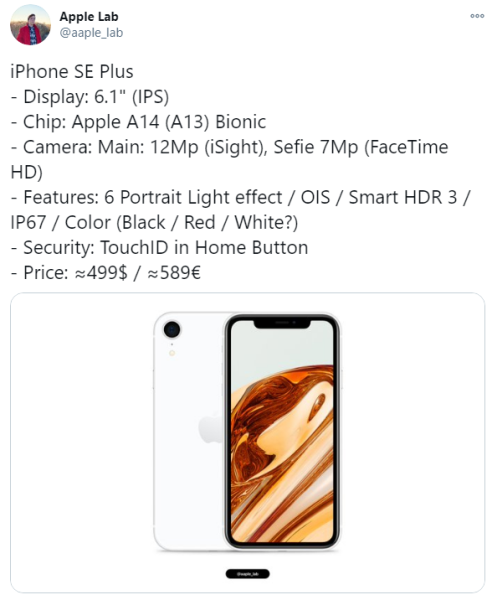 iPhone SE Plus正式曝光，有刘海，指纹识别该放在何处？