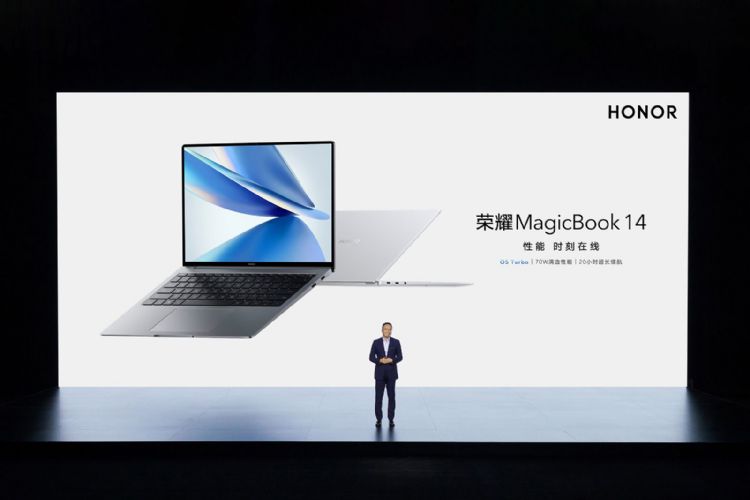 荣耀逆势抢入PC市场，最新发布全新MagicBook 14 NB产品，搭载Magic OS for Windows，并首次将OS Turbo技术引入PC领域。荣耀