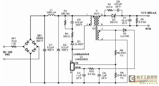 高效率3.6W隔离式LED驱动器设计