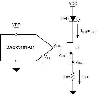 DAC53401-Q1是具有 NVM、缓冲电压输出和 I2C 接口的汽车、10 位、1 通道、智能 DAC