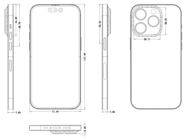 iPhone 14 Pro、14 Pro Max设计图齐曝光:苹果新设计如何?