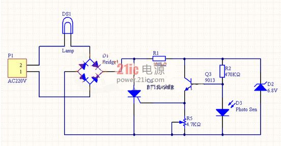 可控硅光控电路工作原理图