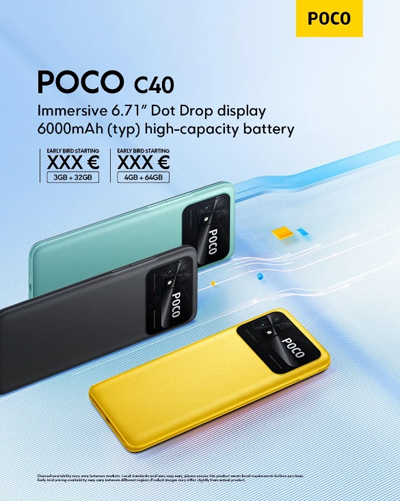 小米POCO C40新机发布，搭载瓴盛科技JR510芯片平台