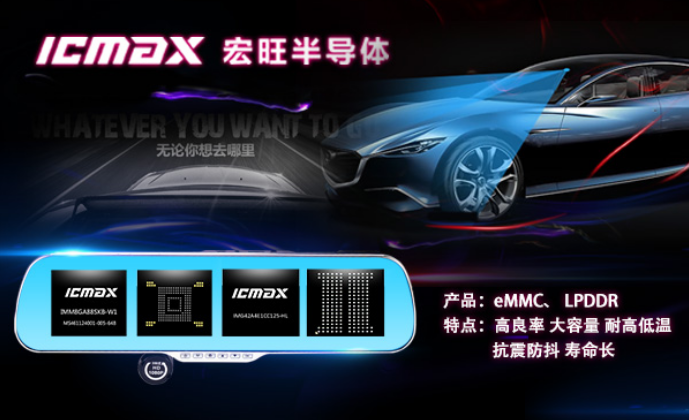 宏旺半导体ICMAX为车载智能后视镜提供定制化存储解决方案