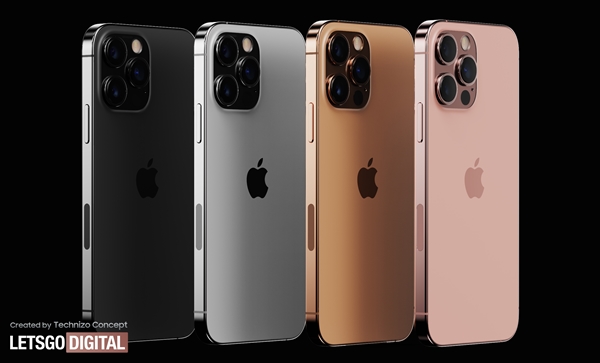 iPhone 13全系渲染图曝光：小刘海讨喜 相机模组尺寸增大
