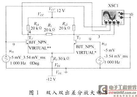 基于Multisim的差分放大电路仿真分析