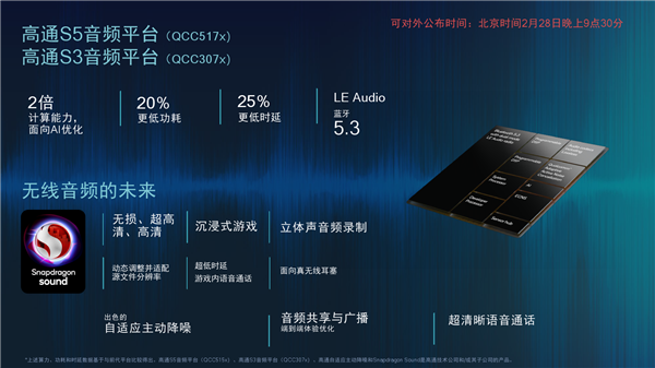 高通发布全新音频平台：无线耳机第一次CD级无损音质
