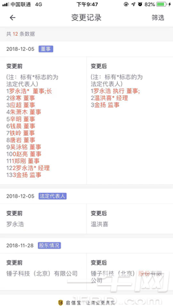锤子数码法定代表人变更,罗永浩变温洪喜？
