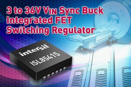Intersil推出具有3V - 36V宽输入电压范围和内部补偿的多用途同步降压稳压器