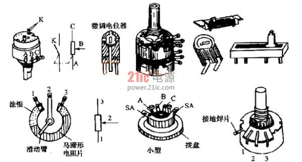 电位器在外形与阻值上的区分