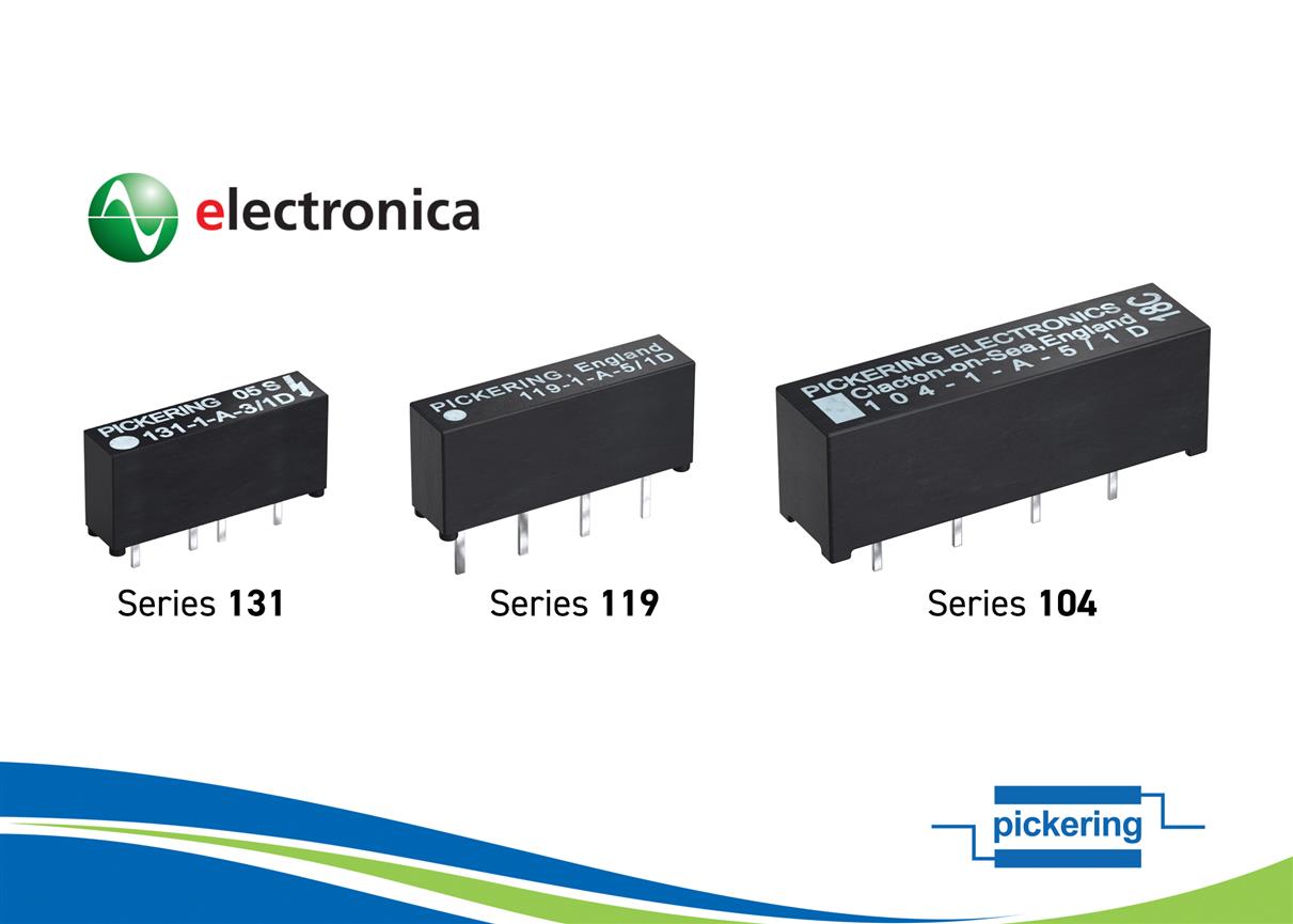 Pickering Electronics公司将在慕尼黑华南电子展上展出 微型高压单列直插舌簧继电器