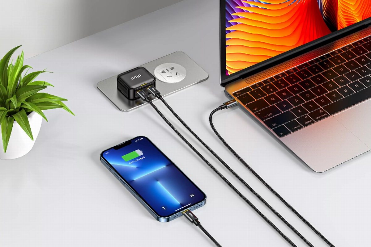 双设备一起快充,AOHi推出MagCube 40W双USB-C充电器-充电头网