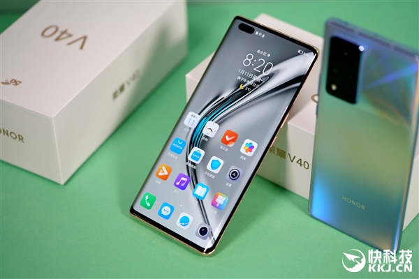 新荣耀的2020开年之作：荣耀V40“金银”双色开箱图赏