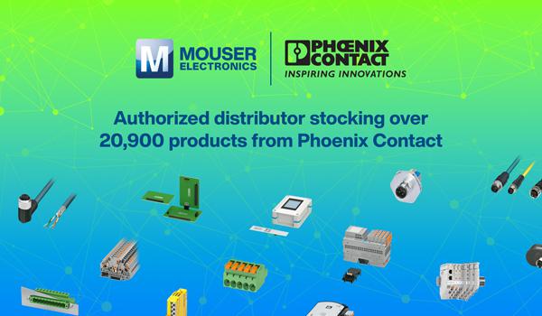 授权分销商贸泽电子备货丰富多样的Phoenix Contact新品