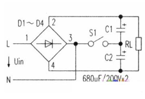 110V-220V电脑电源切换电路图