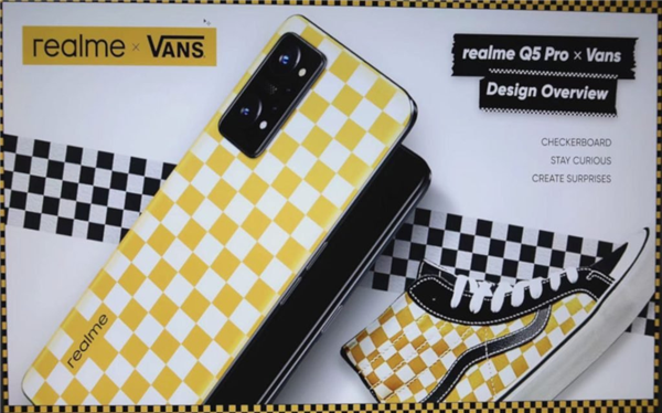 realme Q5 Pro Vans联名版曝光：经典棋盘格图案设计 辨识度拉满