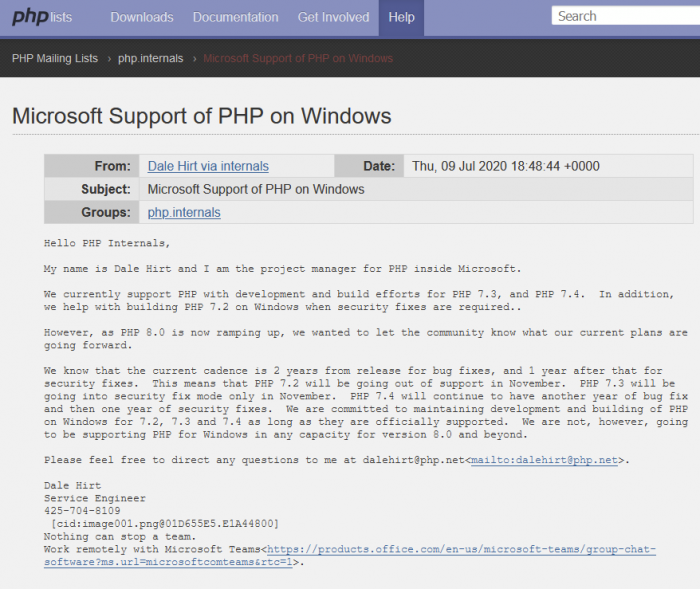 放弃对PHP的支持！微软Windows不再使用PHP
