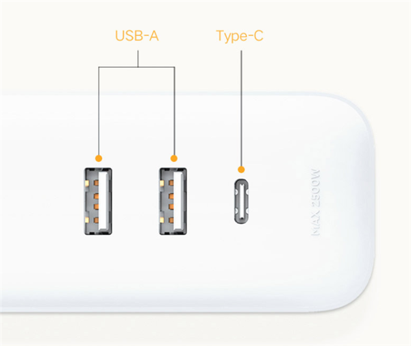 小米米家插线板仅69元：2A1C 20W Type-C快充
