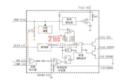 升压芯片UC3842内部电路