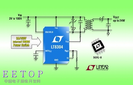 Linear推出单片反激式稳压器 LT8304