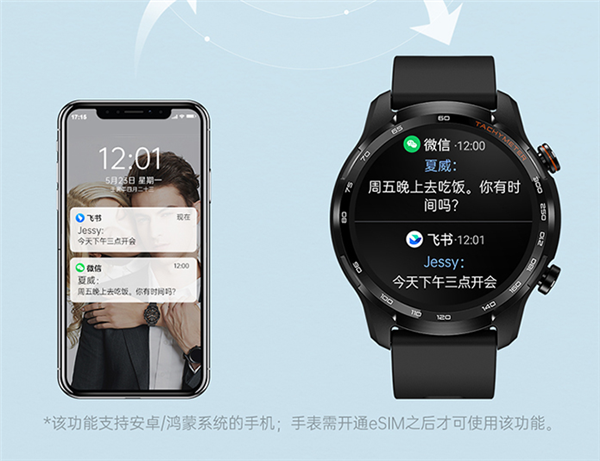 999元 TicWatch GTW eSIM发布：独立4G通话 续航30天