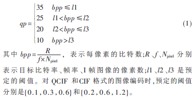 H.264/AVC码率控制中量化参数设置的改进