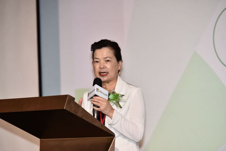 经济部部长王美花24日出席微软永续相关活动。李建梁摄