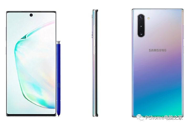 三星Note 10渲染照：极限窄边框没有电源键