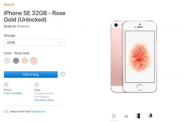 苹果再次销售iPhone SE，售价249美元起