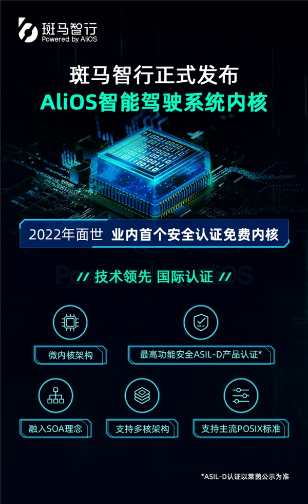 斑马智行发布AliOS智能驾驶系统内核，免费向车企开放