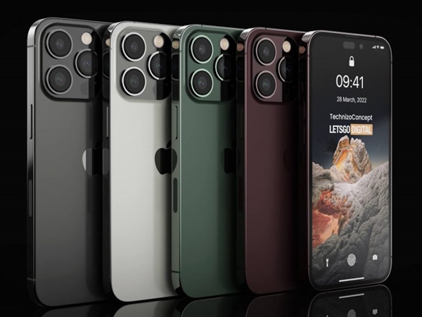 感叹号挖孔屏稳了！iPhone 14 Pro高清概念图曝光：屏占比创5年最高