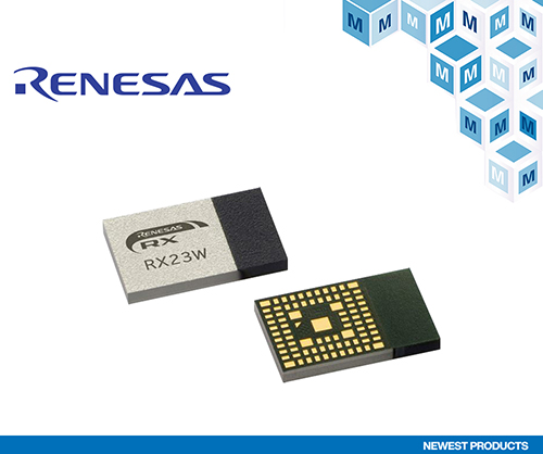 贸泽开售Renesas RX23W低功耗蓝牙模块为物联网系统控制提供支持