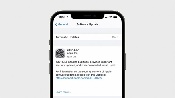 苹果发布iOS和iPadOS 14.5.1 修复应用跟踪透明度选项变灰问题
