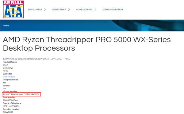 AMD Zen3 64核心终极大招：线程撕裂者PRO 5000WX通过认证