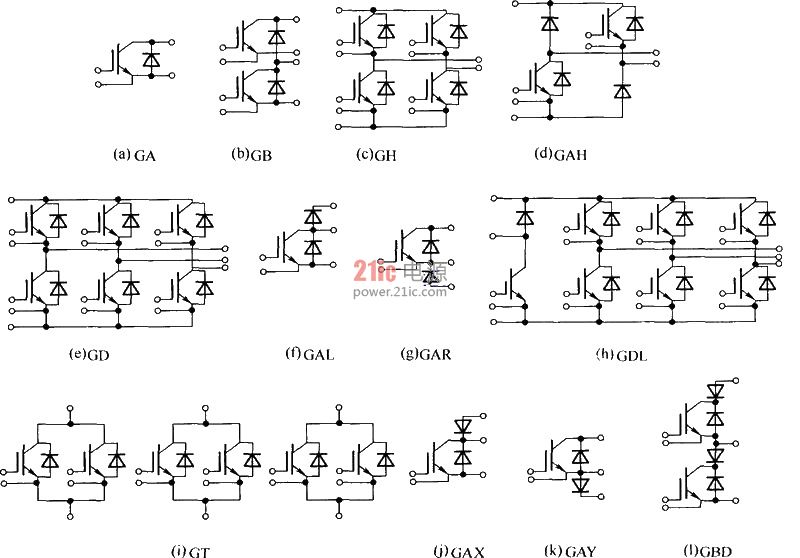 IGBT构成的功率开关单元模块电路