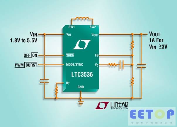 Linear推出同步降压-升压型转换器 LTC3536