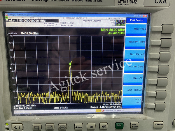 是德N9000A频谱仪维修信号低故障案例
