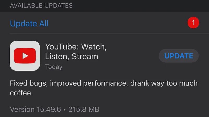 数月后谷歌终于发布YouTube for iOS更新
