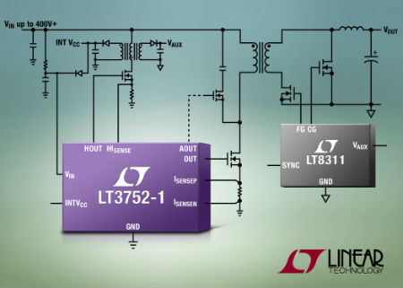 Linear 推出 LT3752 / LT3752-1 “无光耦合器”