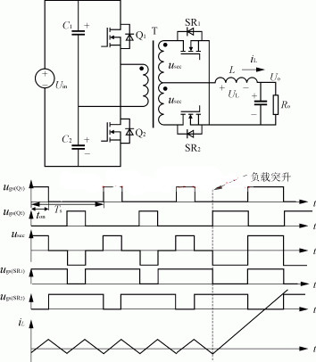 交错并联对称半桥全波整流电路图
