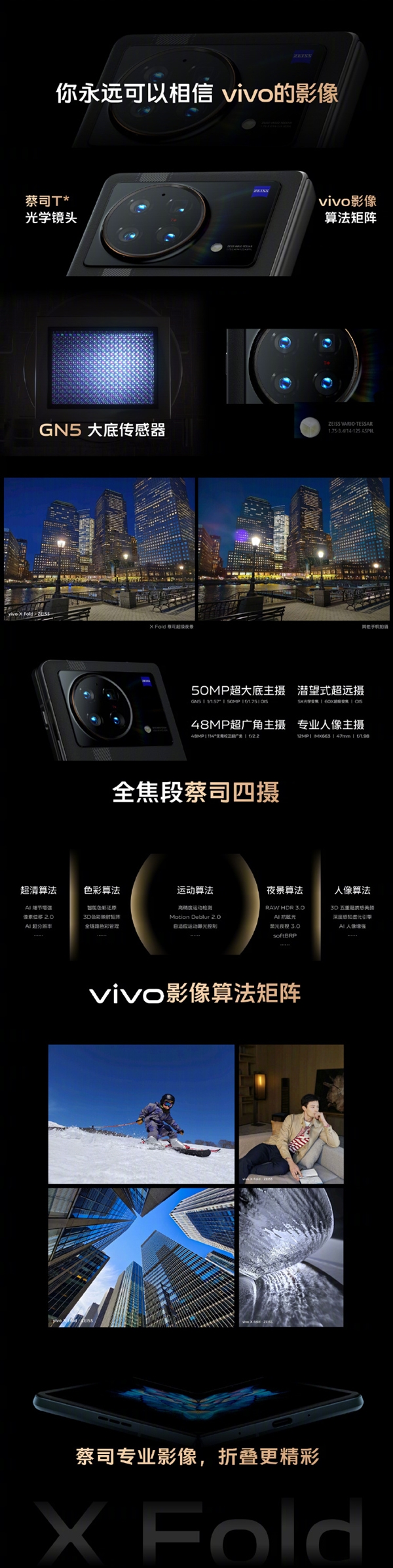 折叠屏也有蔡司专业影像！vivo X Fold搭载全焦段蔡司四摄