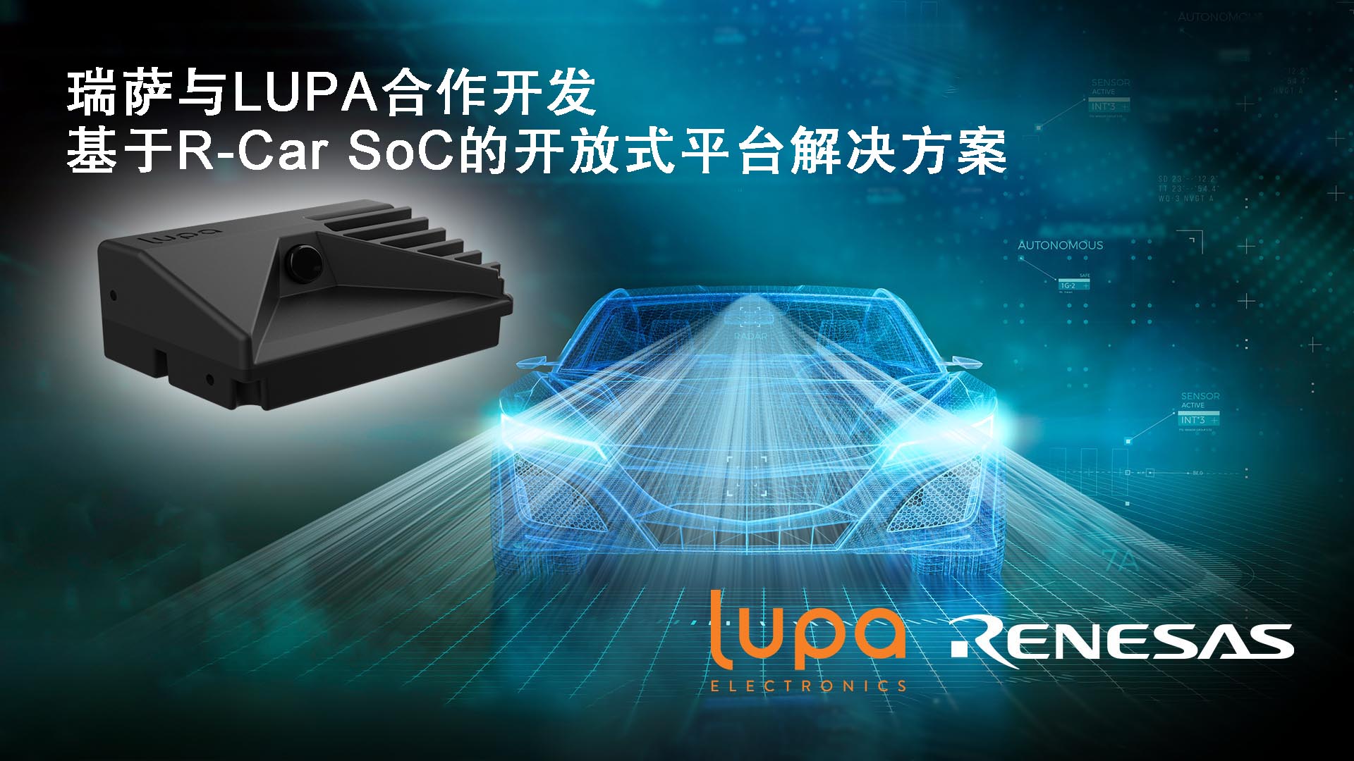 瑞萨电子携手LUPA共同推出开放平台交钥匙解决方案 以