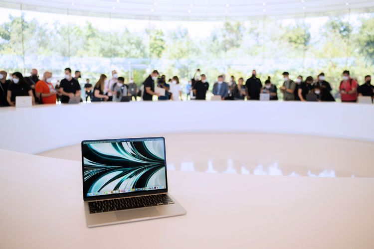 苹果2022年最新款MacBook Air。法新社