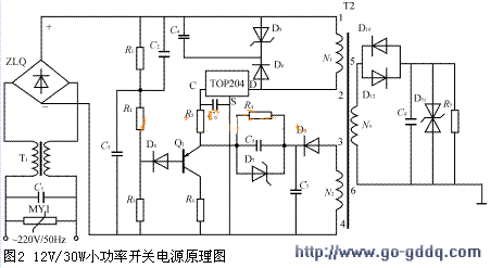 12V/30W开关电源电路