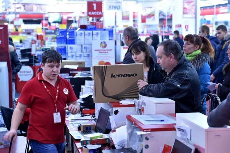 俄罗斯一般民众对于国内、韩国等品牌消费性电子产品需求相当高。法新社