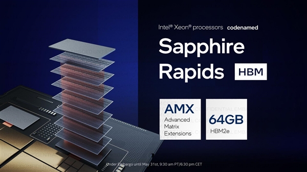 Intel 56核心新至强性能首秀：64GB HBM2e加持、轻松提升2倍