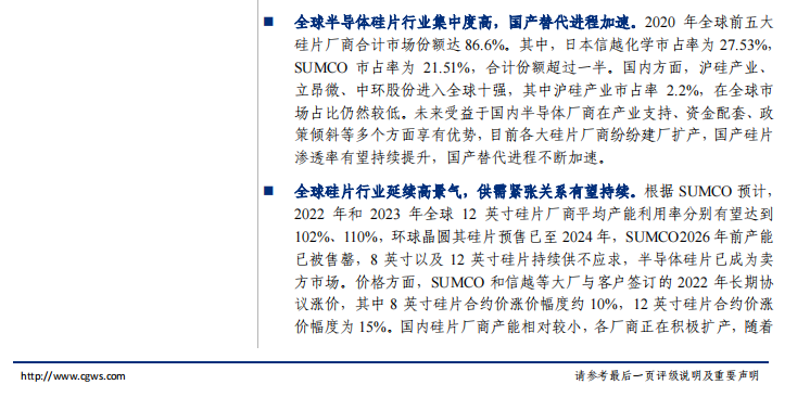 AI芯天下丨报告丨半导体硅片行业深度报告 AI芯天下丨报告丨半导体硅片行业深度报告