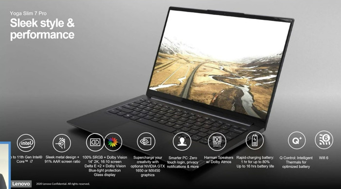 11代酷睿+MX450独显：联想Yoga Slim 7来袭