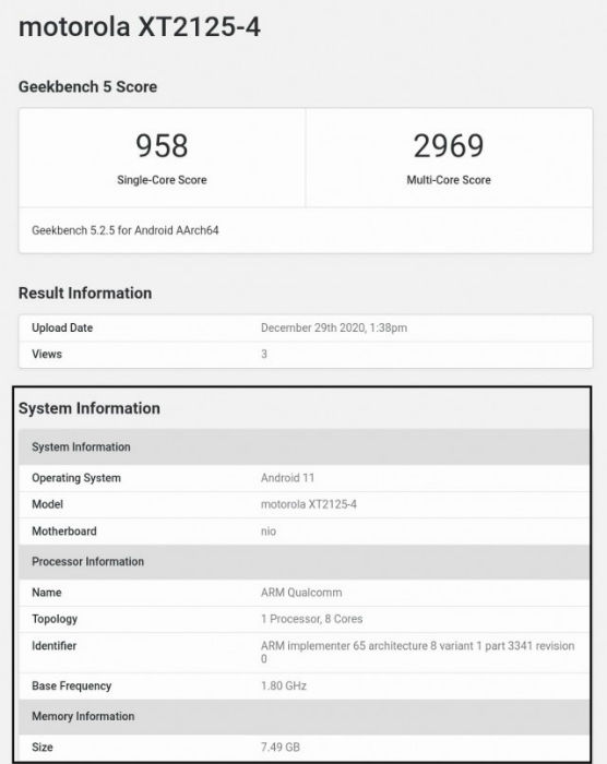 摩托罗拉Nio更多规格解密：前置双打孔屏 骁龙865加持